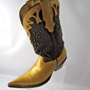 Rudel Vintage Size 6M Gold Brown Leather Boots